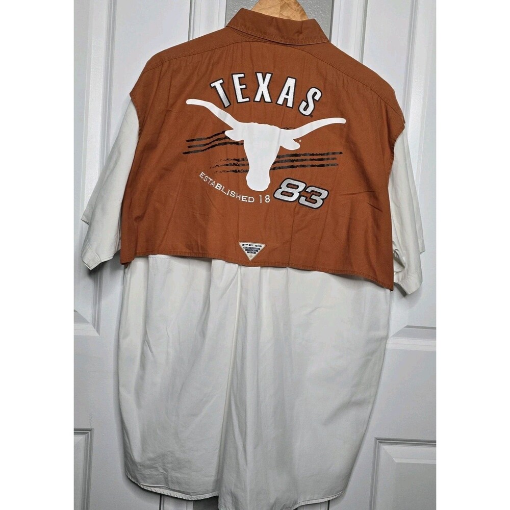 Columbia PFG Texas Longhorns UT Men's Large Vented Fishing Shirt